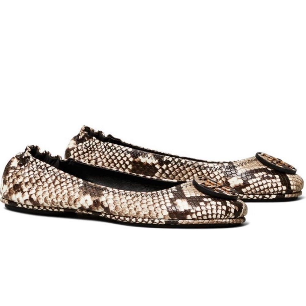 Tory Burch MINNIE TRAVEL BALLET FLAT -WARM ROCCIA